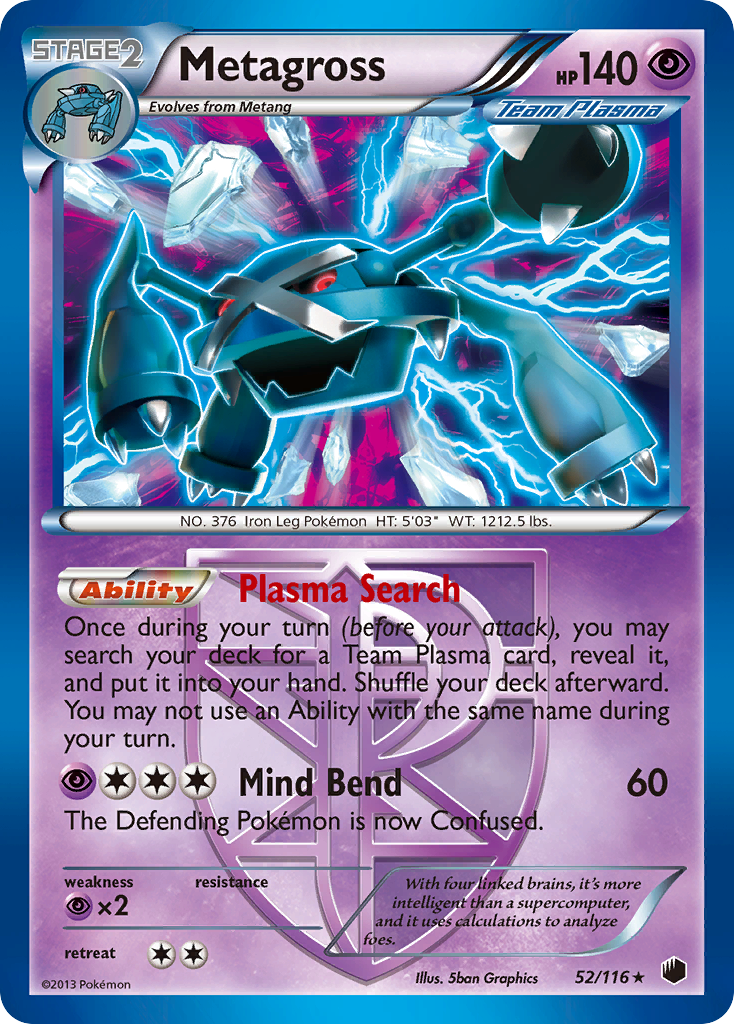 Metagross 052/122 Rare Holo