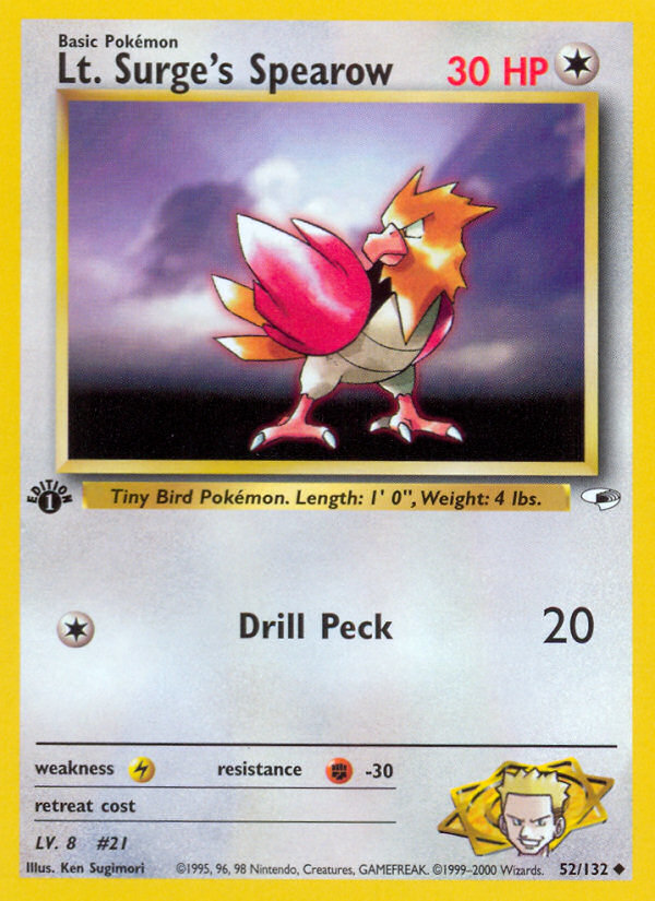 Lt. Surge's Spearow 052/132 Uncommon