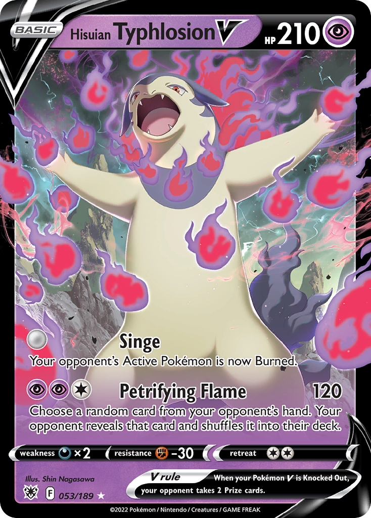 Hisuian Typhlosion V 053/216 Rare Holo V