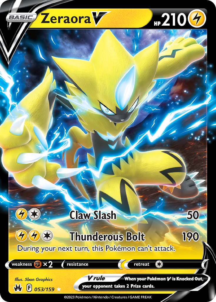 Zeraora V 053/160 Rare Holo V