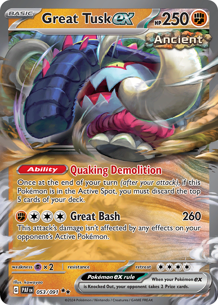 Great Tusk ex 053/245 Double Rare