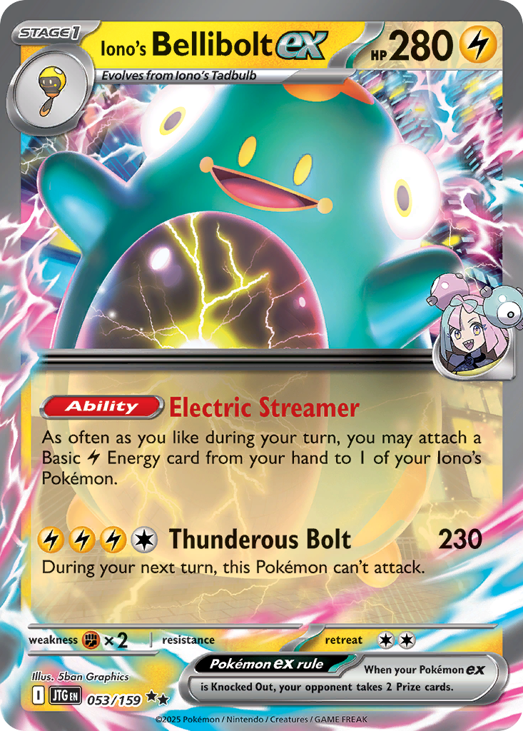Iono's Bellibolt ex 053/190 Double Rare
