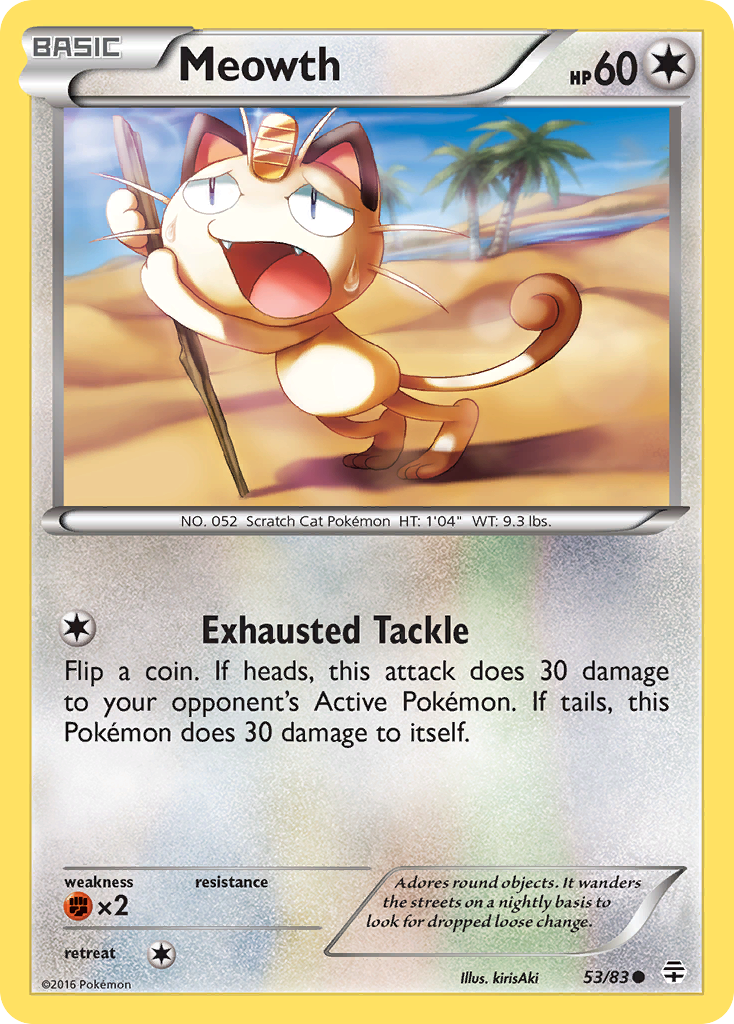Meowth 053/117 Common