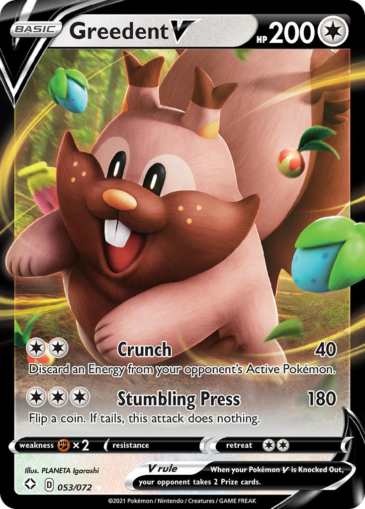 Greedent V 053/73 Rare Holo V
