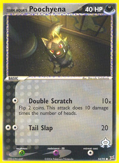 Team Aqua's Poochyena 054/97 Common