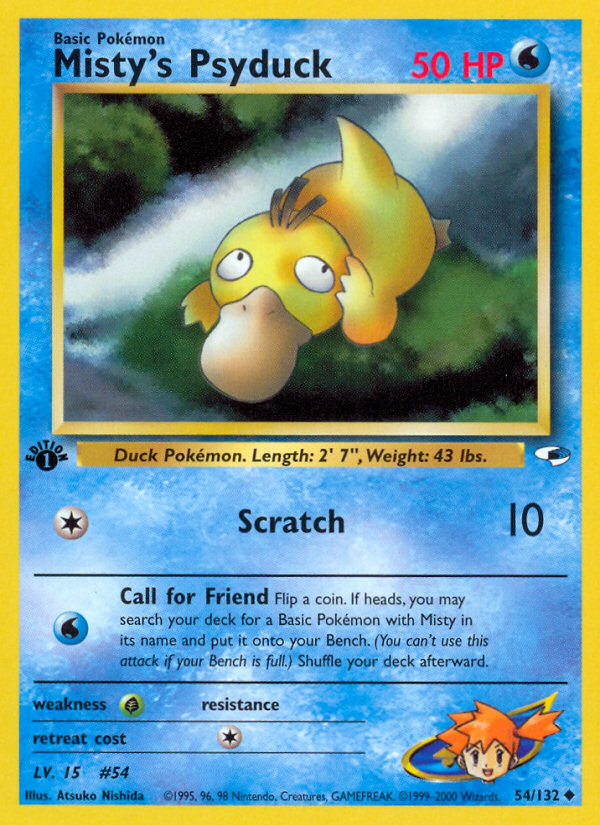 Misty's Psyduck 054/132 Uncommon