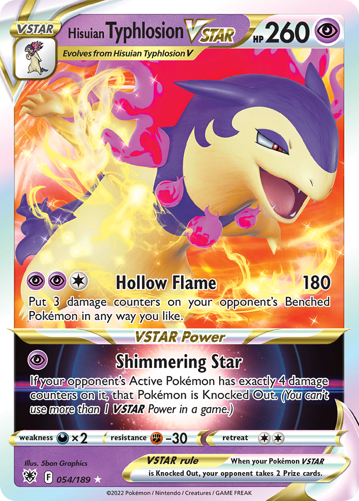 Hisuian Typhlosion VSTAR 054/216 Rare Holo VSTAR