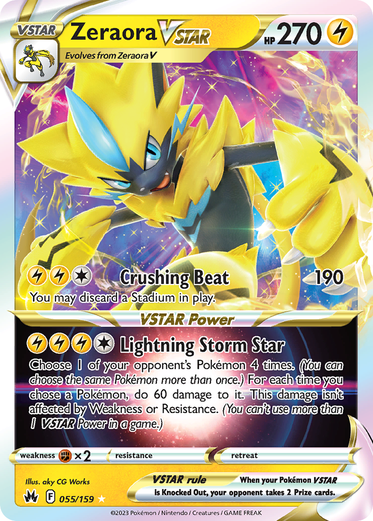 Zeraora VSTAR 055/160 Rare Holo VSTAR