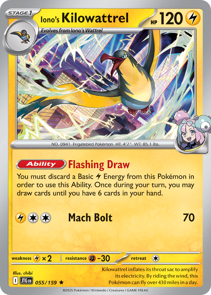 Iono's Kilowattrel 055/190 Rare