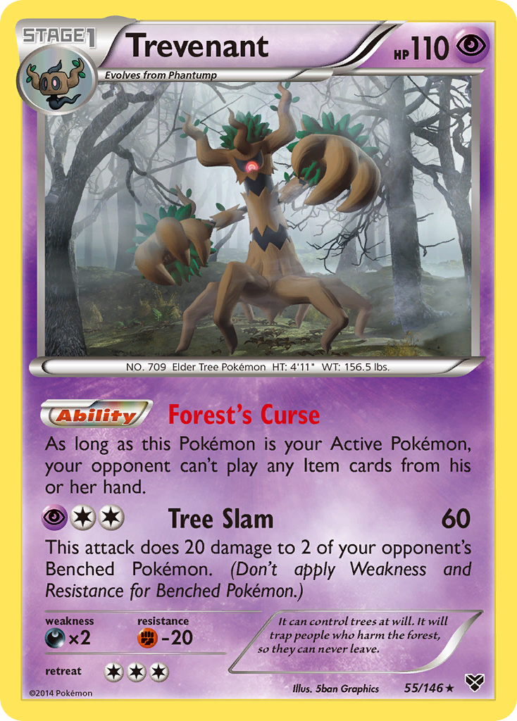 Trevenant 055/146 Rare Holo