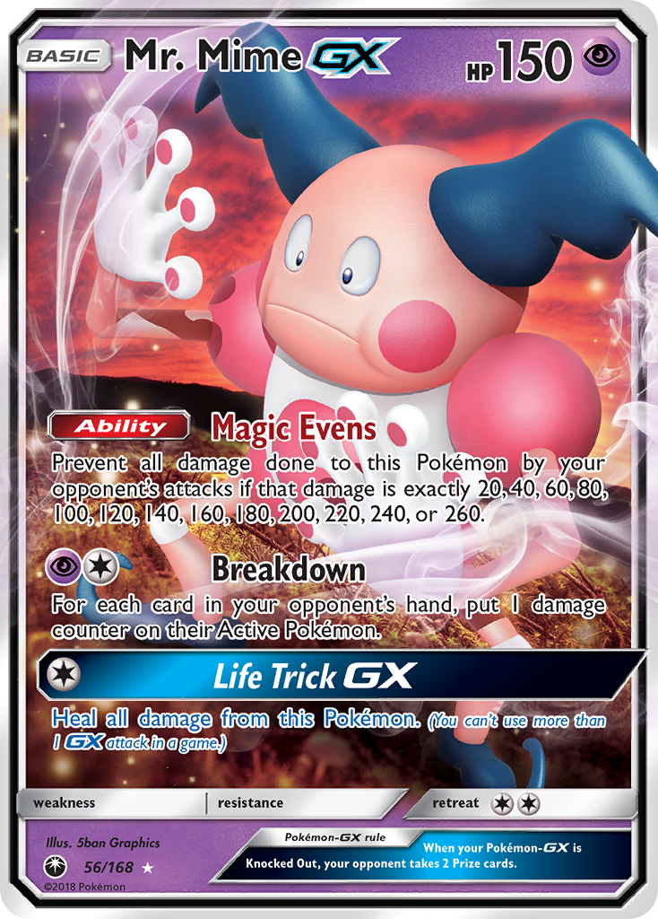 Mr. Mime-GX 056/187 Rare Holo GX