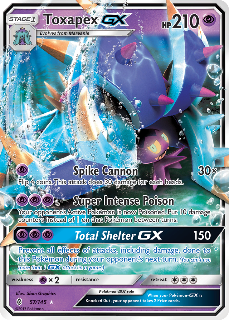 Toxapex-GX 057/180 Rare Holo GX