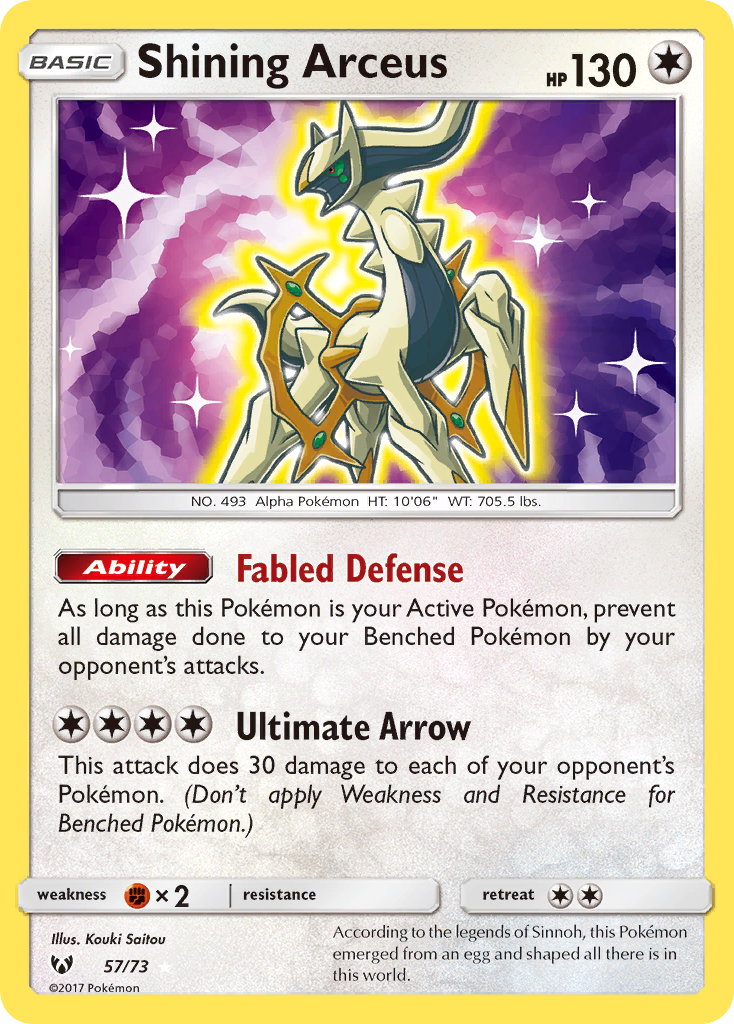 Shining Arceus 057/81 Rare Shining