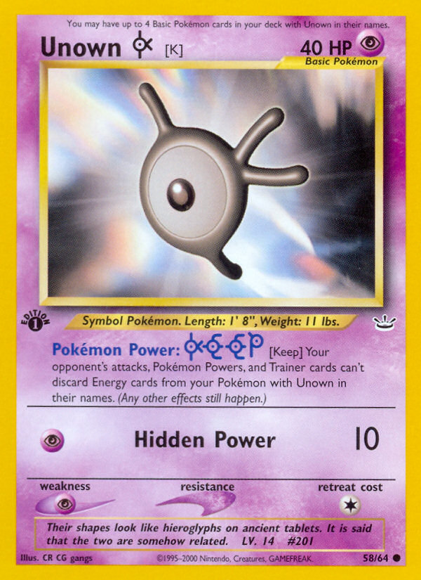 Unown [K] 058/66 Common