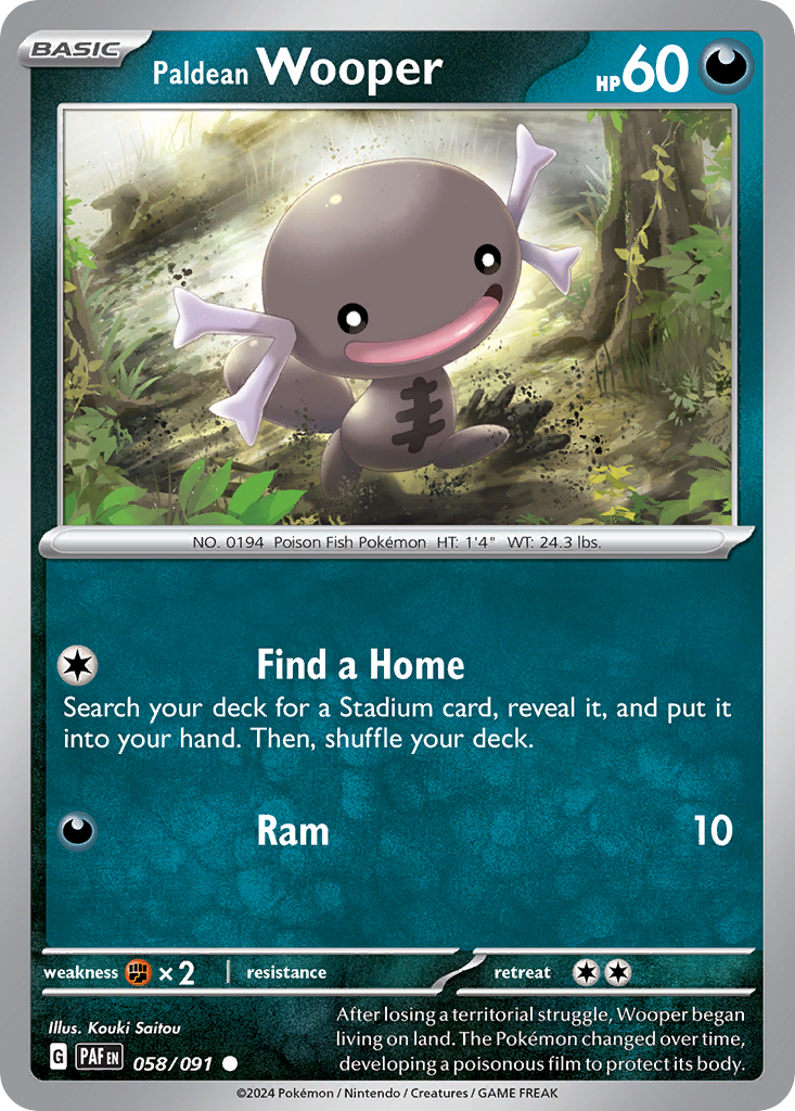 Paldean Wooper 058/245 Common
