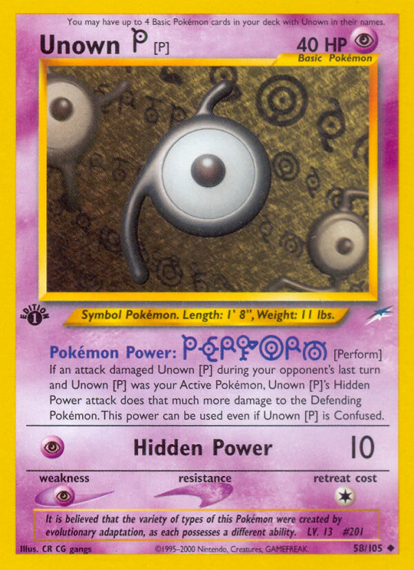 Unown [P] 058/113 Uncommon
