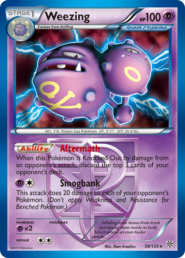 Weezing 058/138 Rare Holo