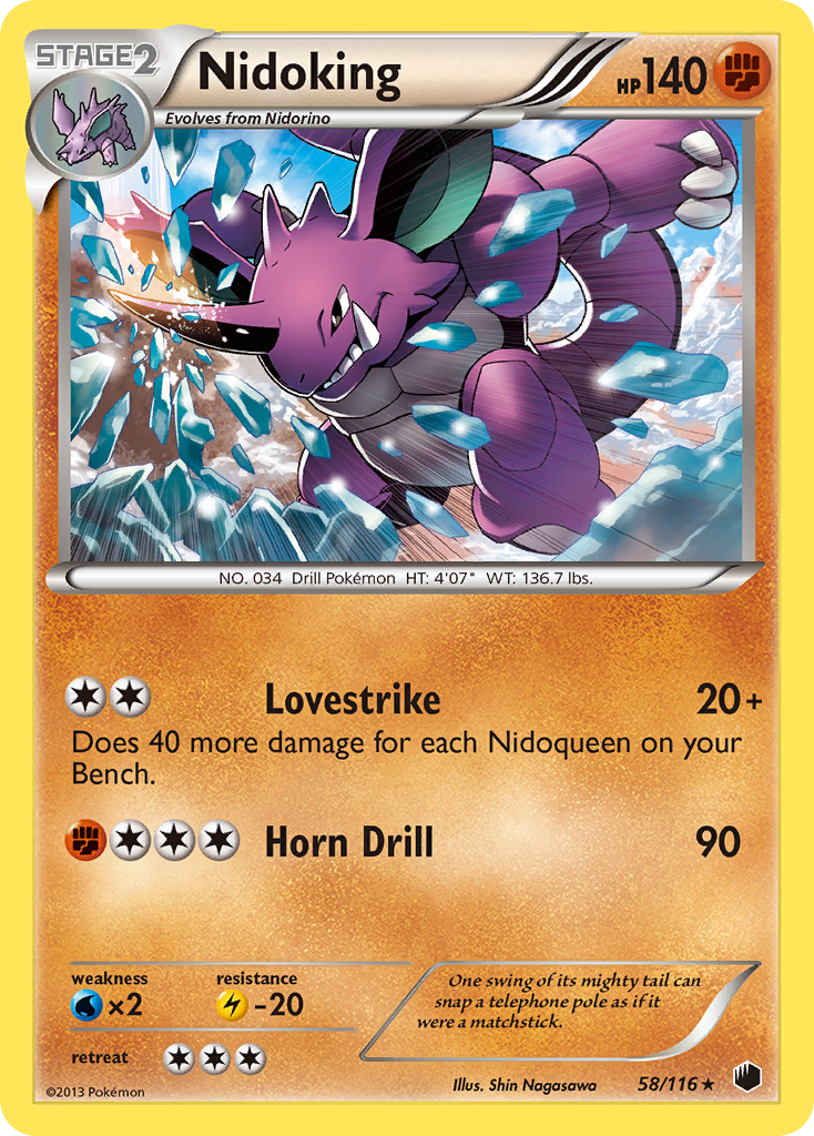 Nidoking 058/122 Rare
