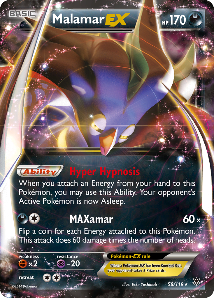 Malamar-EX 058/124 Rare Holo EX
