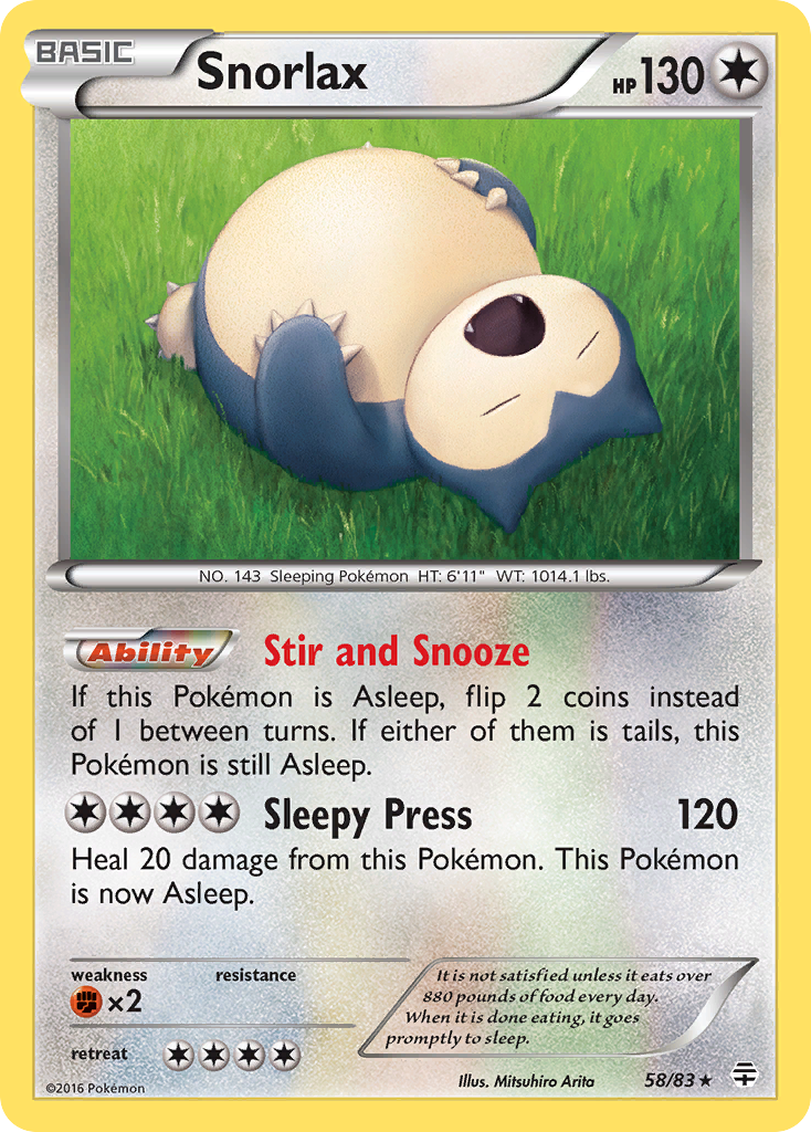 Snorlax 058/117 Rare