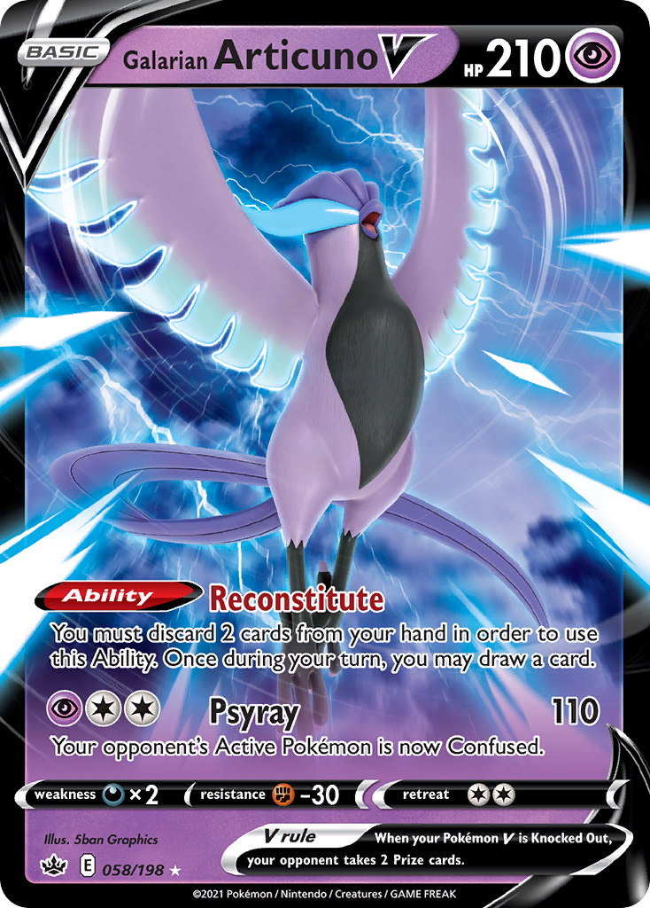 Galarian Articuno V 058/233 Rare Holo V