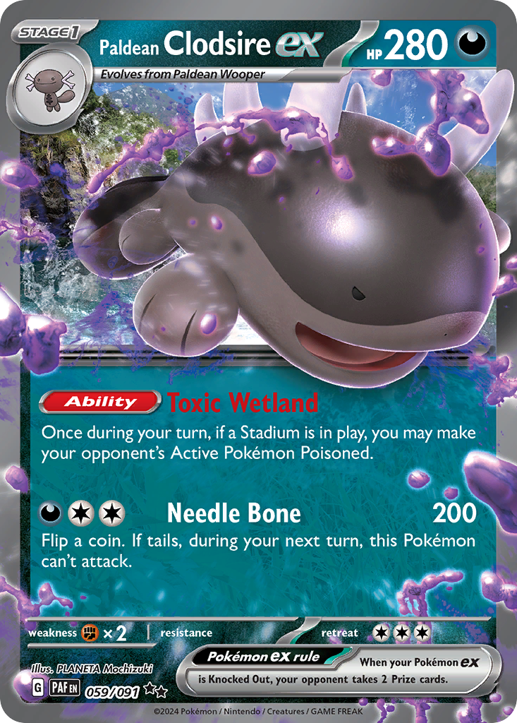 Paldean Clodsire ex 059/245 Double Rare