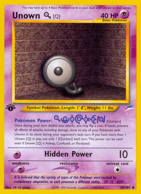Unown [Q] 059/113 Uncommon