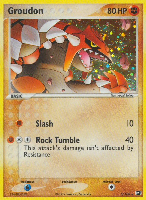 Groudon 005/107 Rare Holo