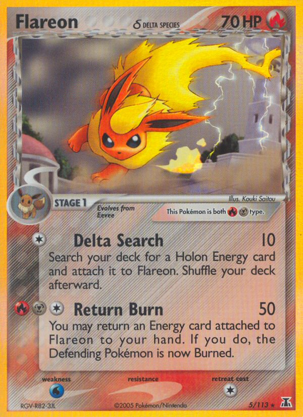 Flareon δ 005/114 Rare Holo