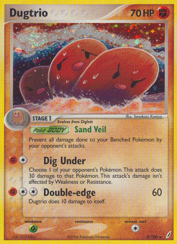 Dugtrio 005/100 Rare Holo