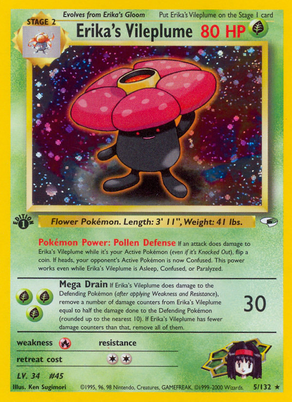 Erika's Vileplume 005/132 Rare Holo