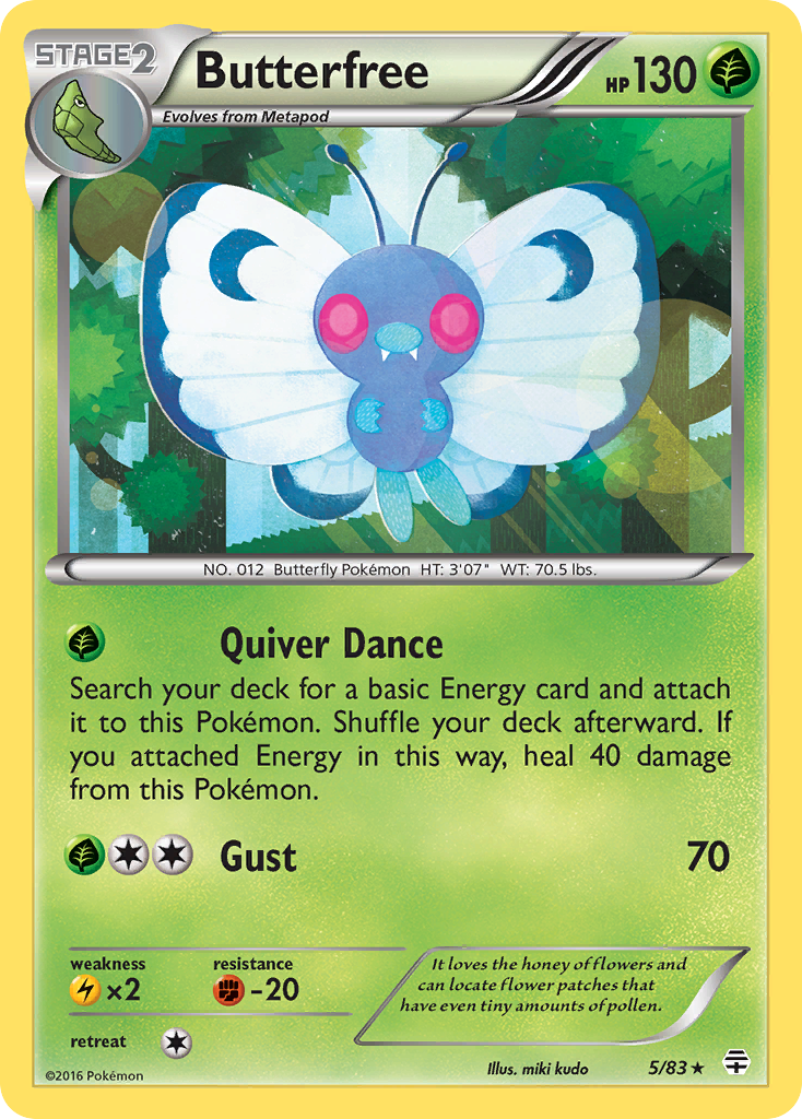 Butterfree 005/117 Rare Holo