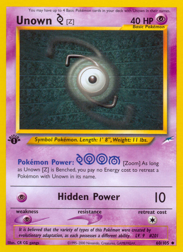 Unown [Z] 060/113 Uncommon