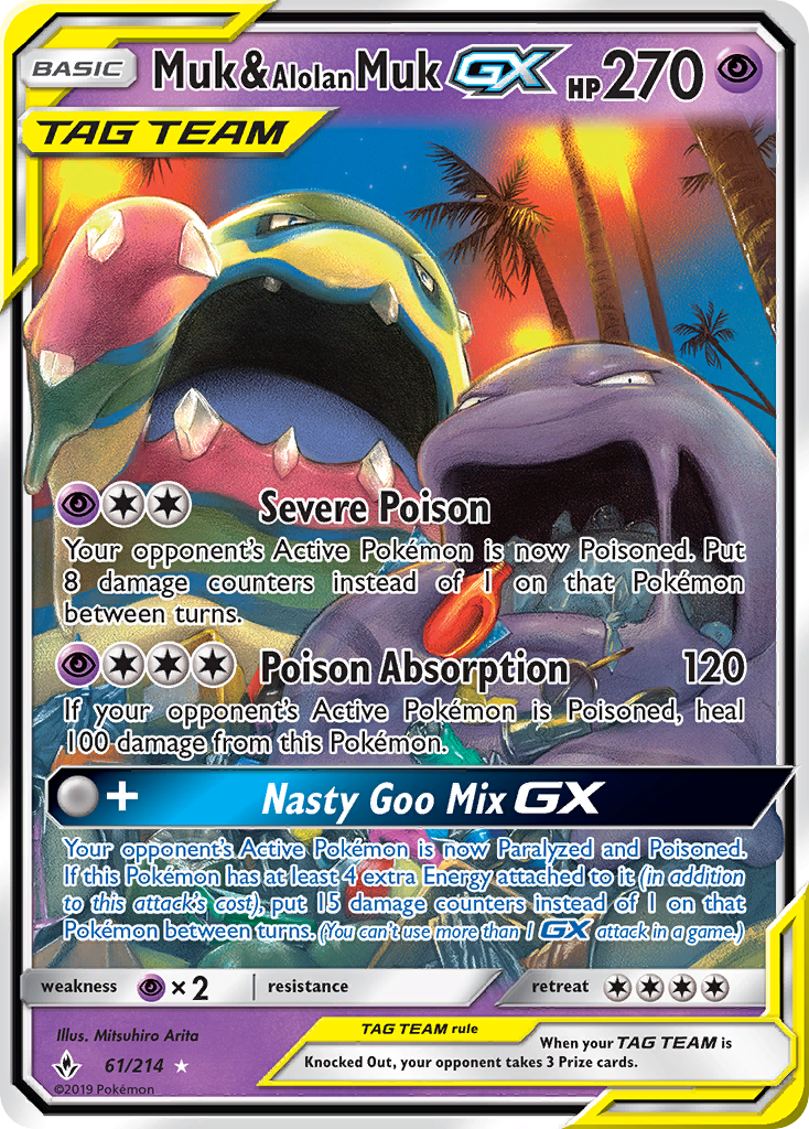 Muk & Alolan Muk-GX 061/234 Rare Holo GX