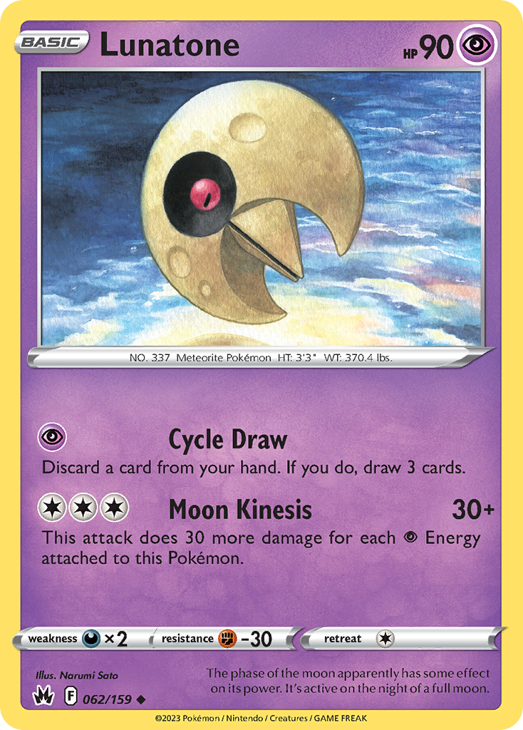 Lunatone 062/160 Uncommon