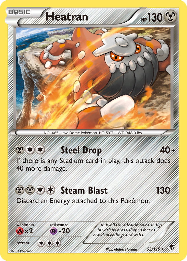 Heatran 063/124 Rare Holo