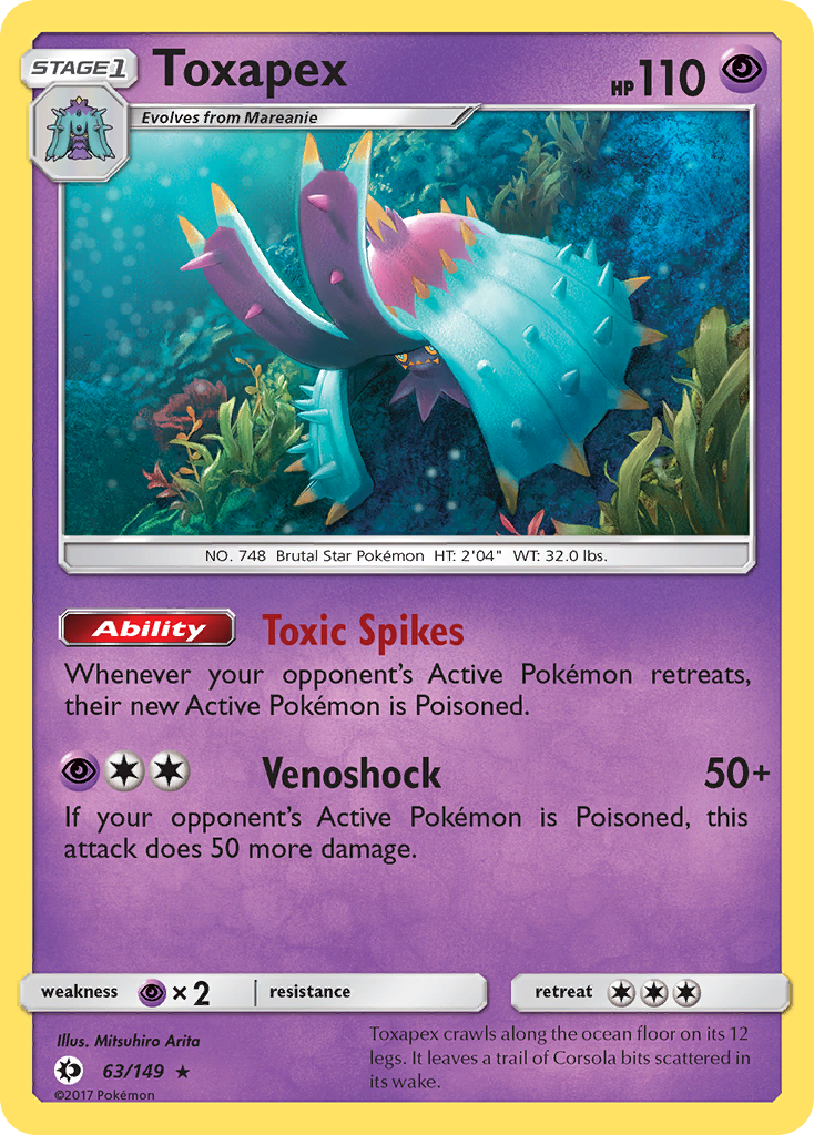 Toxapex 063/173 Rare Holo