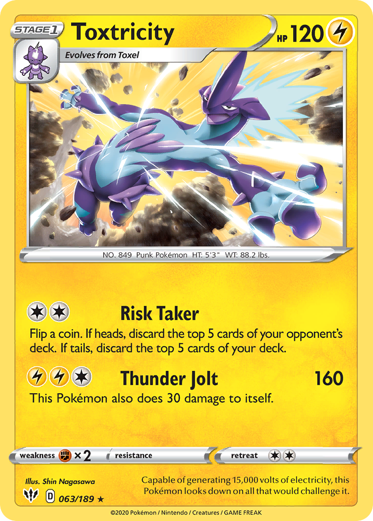 Toxtricity 063/201 Rare Holo
