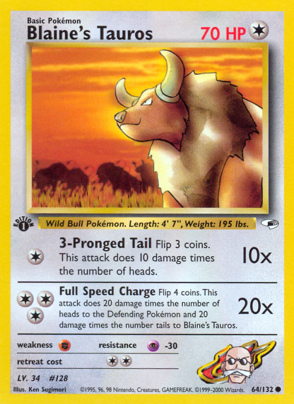 Blaine's Tauros 064/132 Common