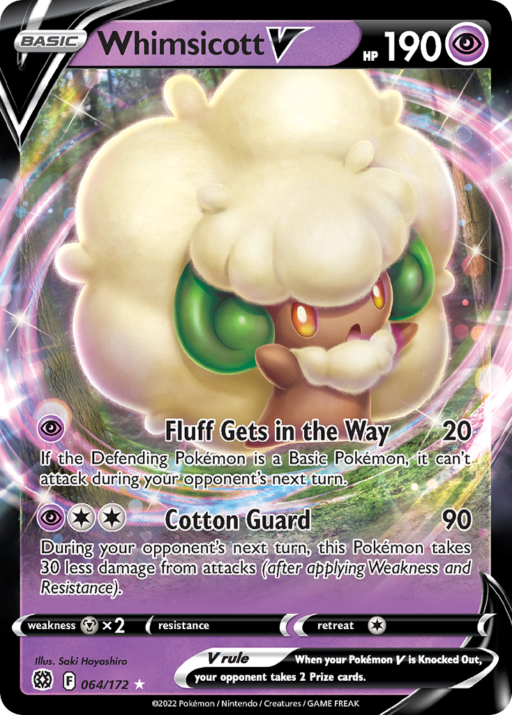 Whimsicott V 064/186 Rare Holo V