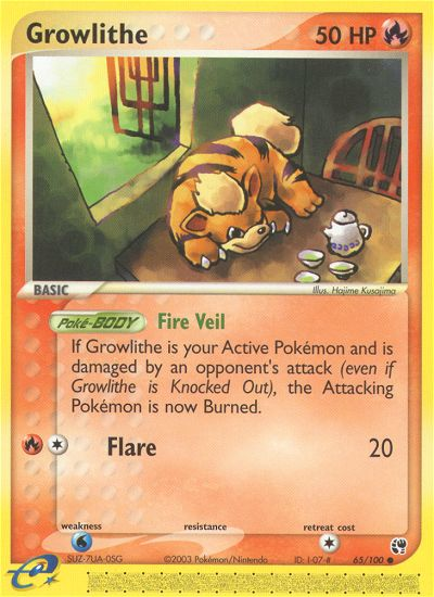 Growlithe 065/100 Common