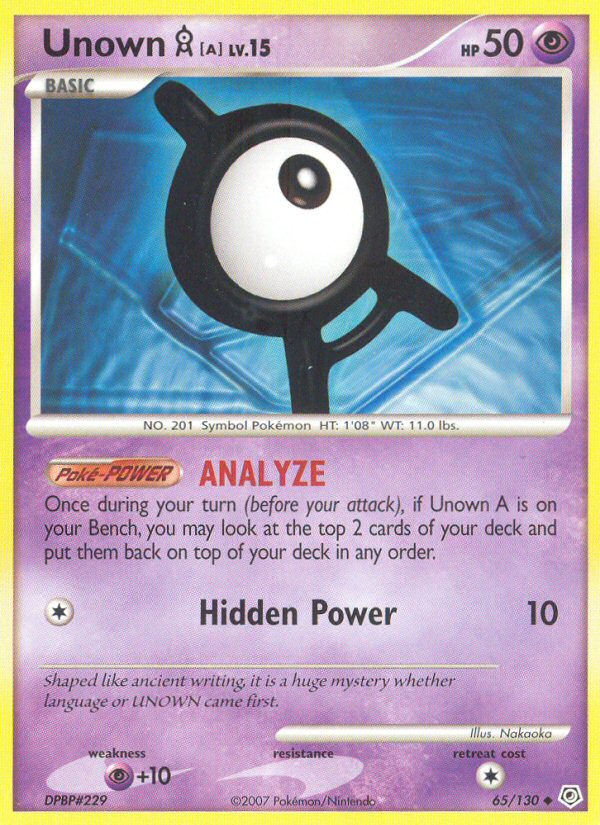 Unown [A] 065/130 Uncommon