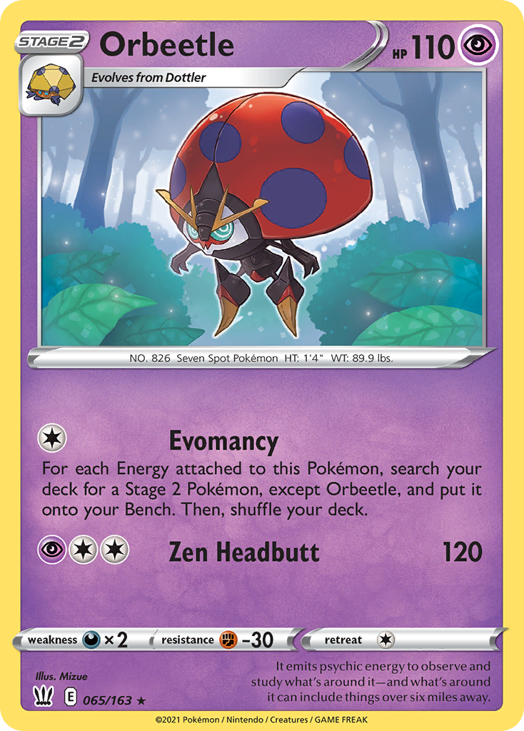 Orbeetle 065/183 Rare Holo