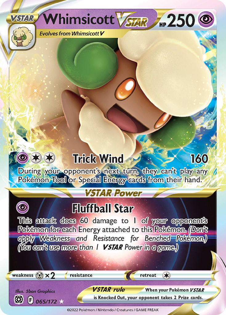 Whimsicott VSTAR 065/186 Rare Holo VSTAR
