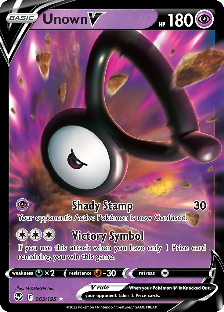 Unown V 065/215 Rare Holo V