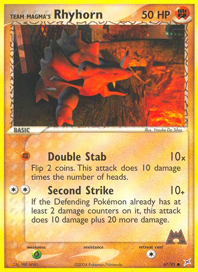 Team Magma's Rhyhorn 067/97 Common