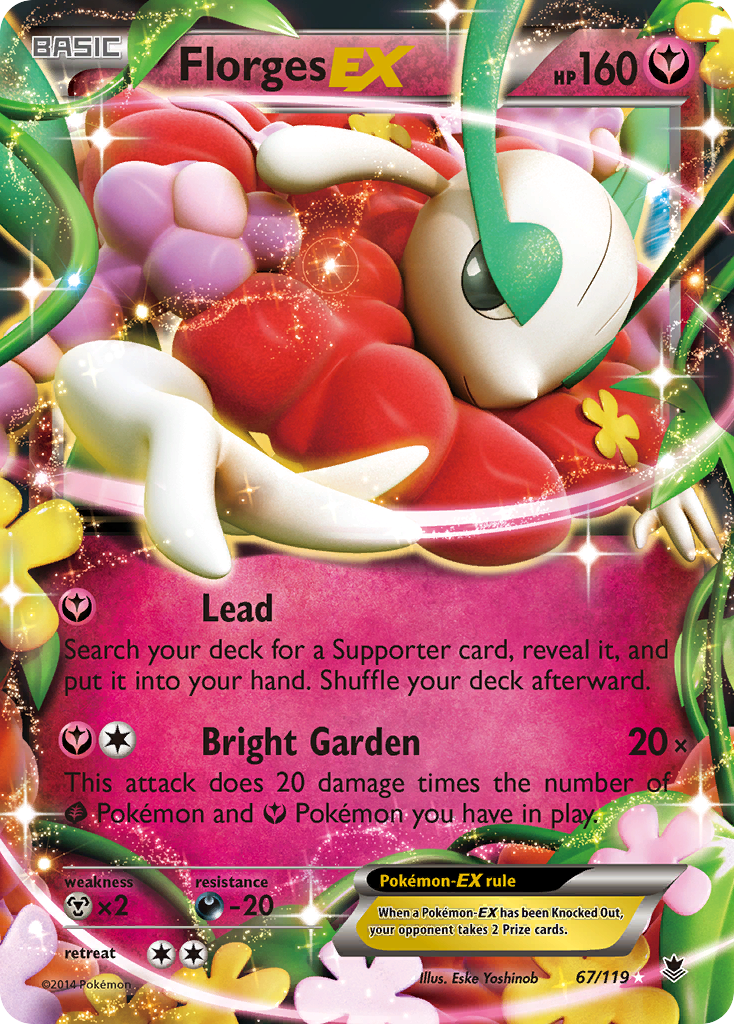 Florges-EX 067/124 Rare Holo EX