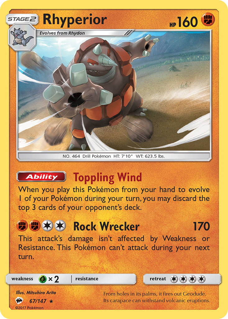 Rhyperior 067/177 Rare Holo