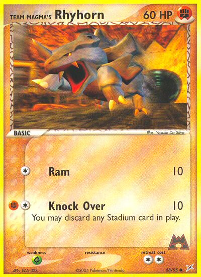 Team Magma's Rhyhorn 068/97 Common