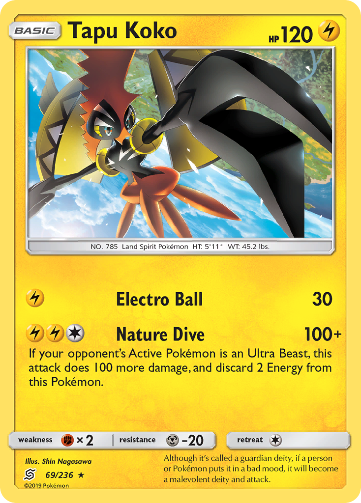 Tapu Koko 069/260 Rare Holo